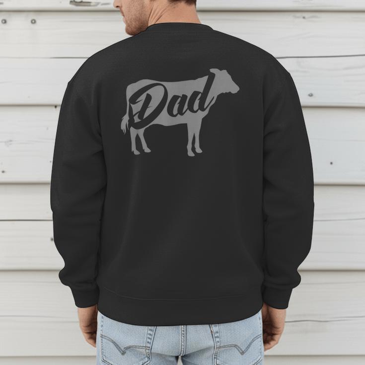 Daddy Cow For Dad's Who Lover Cows Men's Sweatshirt Back Print