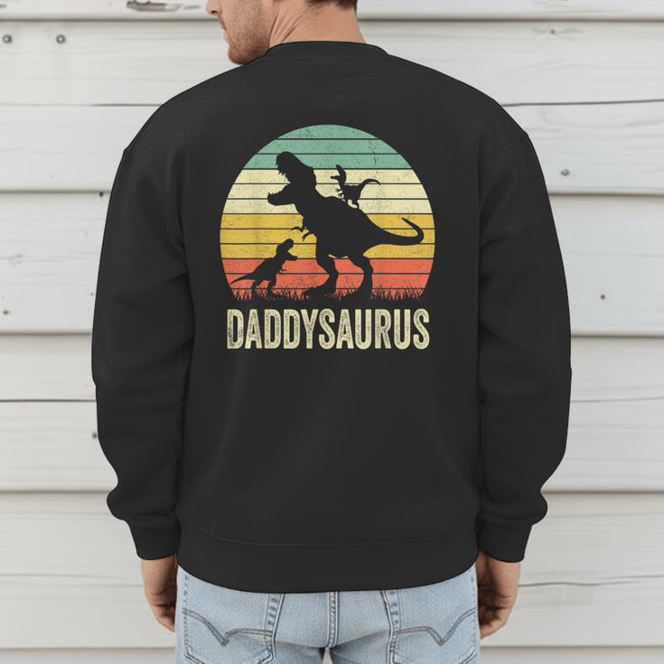 Daddy Dinosaur Daddysaurus 2 Kids For Dad Men's Sweatshirt Back Print Daddy Dinosaur Daddysaurus 2 Kids For Dad Men's Sweatshirt Back Print