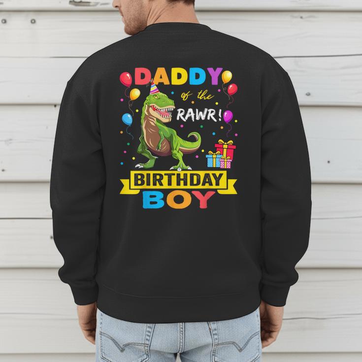 Daddy Dinosaur Shirt Cute Birthday Boy Family Apparel Men's Sweatshirt Back Print