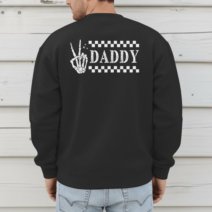 Daddy Family Birthday Matching Bad Two The Bone Bday Men's Sweatshirt Back Print