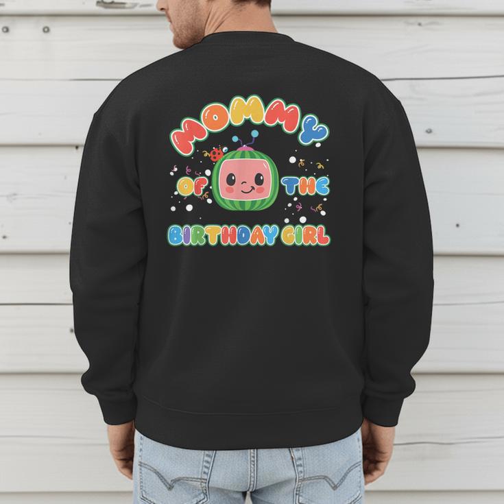 Daddy Mommy Of The Birthday Girl Melon Family Matching Men's Sweatshirt Back Print