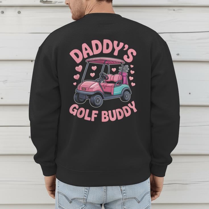Daddy's Golf Buddy Cute Family Golfer Sport Fan Tee Matching Men's Sweatshirt Back Print