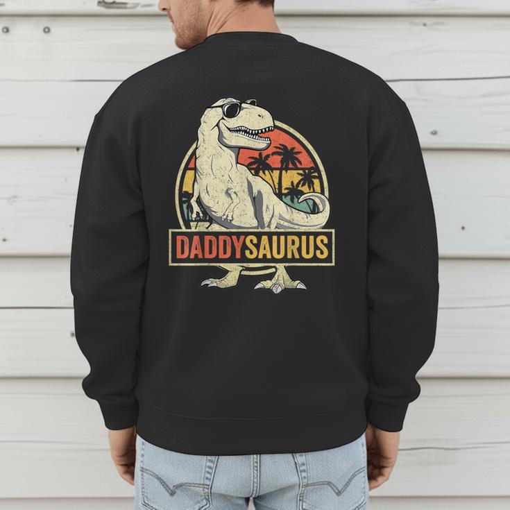 Daddysaurus Shirt T-Rex Dad Dinosaur Men's Sweatshirt Back Print