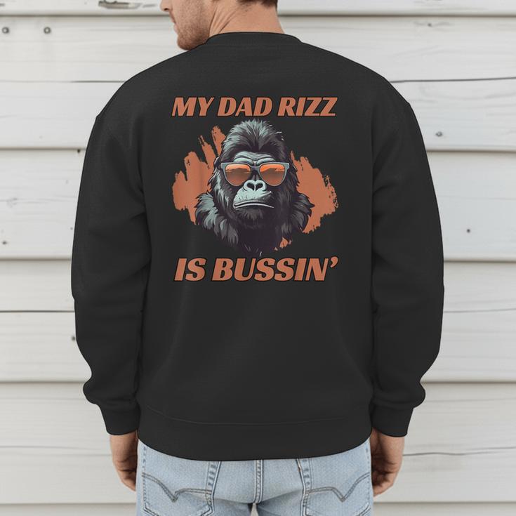 Dad's Birthday Father's Day Dad RIzz Is Bussin' Men's Sweatshirt Back Print
