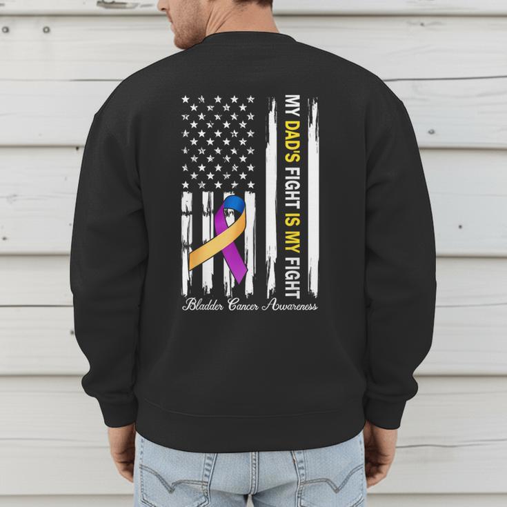 My Dad's Fight Is My Fight Bladder Cancer Awareness Men's Sweatshirt Back Print My Dad's Fight Is My Fight Bladder Cancer Awareness Men's Sweatshirt Back Print