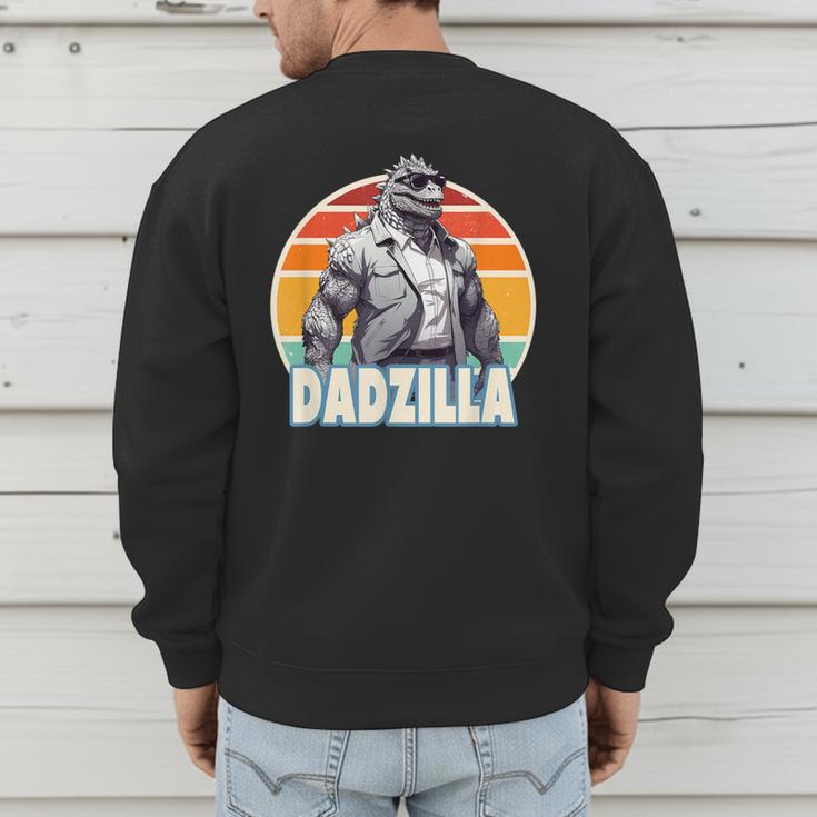 Dadzilla The Rad Dad Kaiju Vibes Men's Sweatshirt Back Print