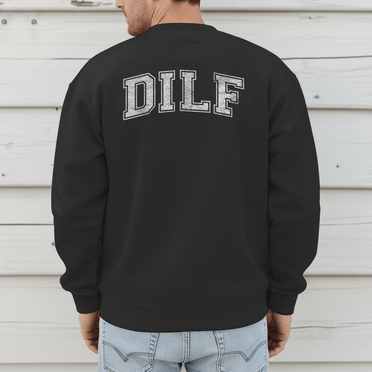 DILF Varsity Style DAD Older More Mature Men Men's Sweatshirt Back Print DILF Varsity Style DAD Older More Mature Men Men's Sweatshirt Back Print