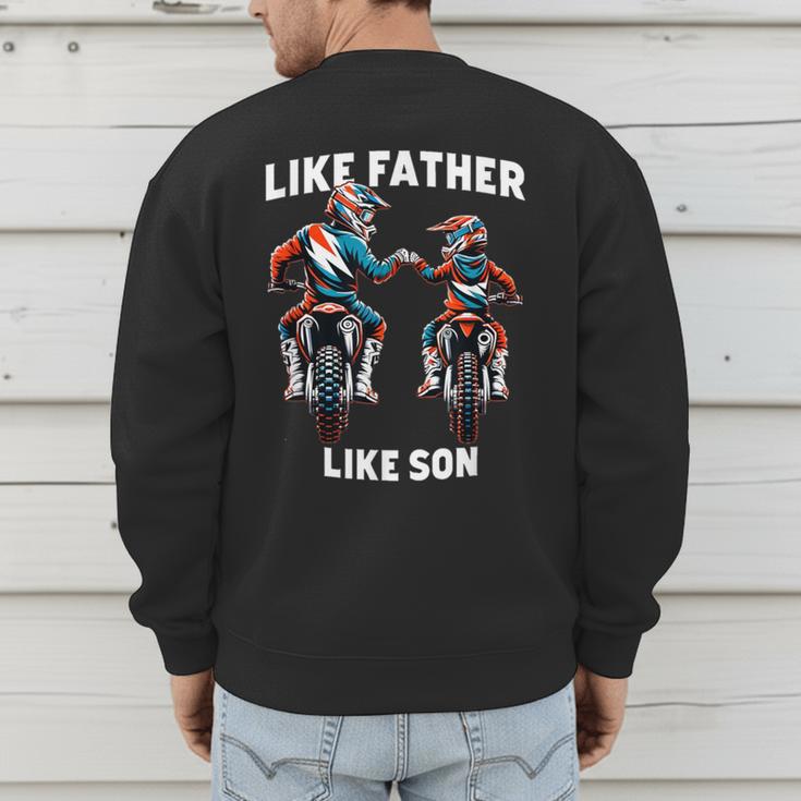 Dirt Bike Family Father Son Motocross Off-Road MX Dad Boys Men's Sweatshirt Back Print