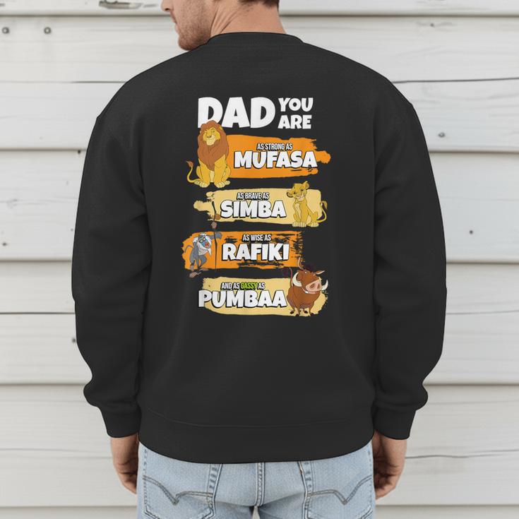 Disney The Lion King Dad You Are Word Stack Men's Sweatshirt Back Print