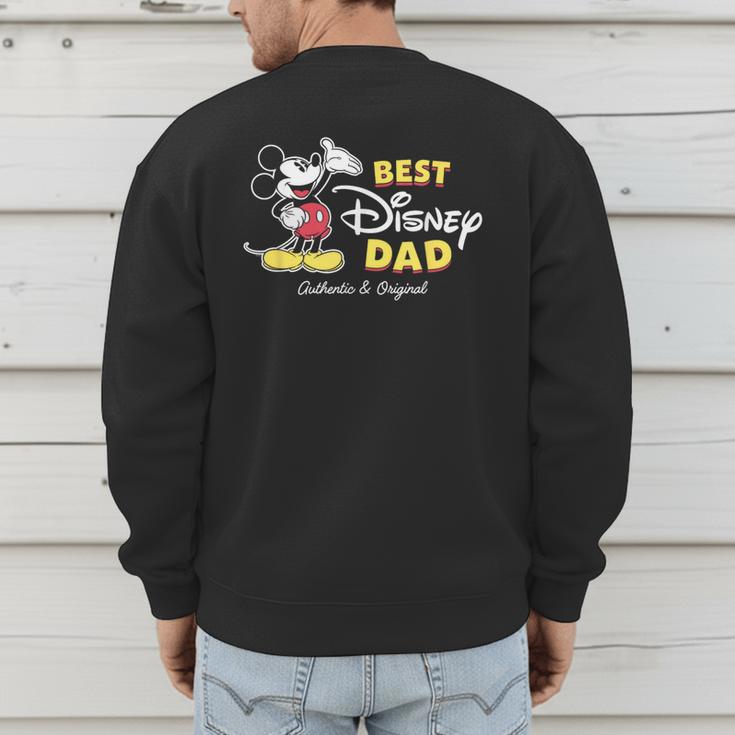 Disney Mickey Mouse Best Disney Dad Birthday Father’s Day Men's Sweatshirt Back Print