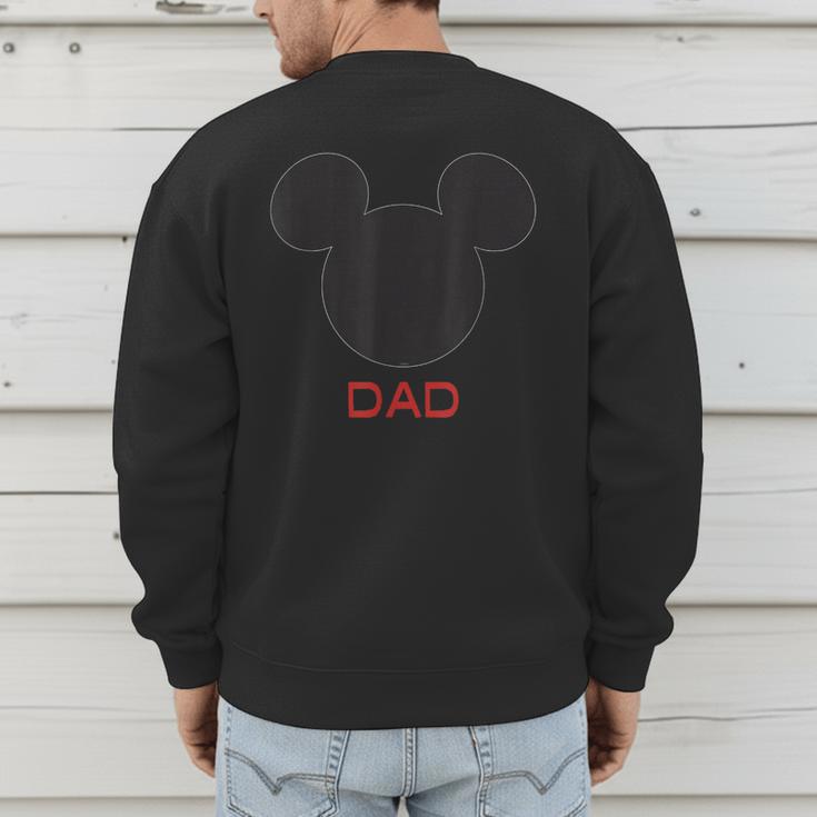 Disney Mickey Mouse Dad Family Small Men's Sweatshirt Back Print