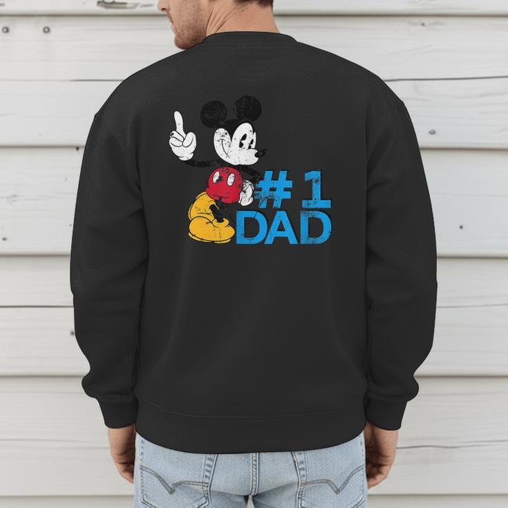 Disney Mickey Mouse Father's Day 1 Dad Men's Sweatshirt Back Print