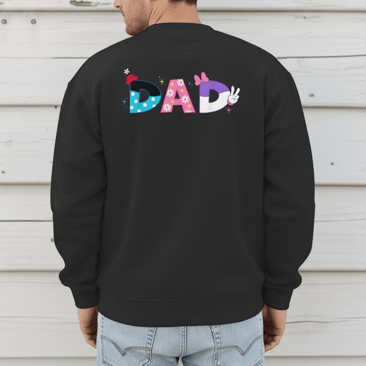 Disney Minnie Mouse And Daisy Duck Dad Father's Day Birthday Men's Sweatshirt Back Print Disney Minnie Mouse And Daisy Duck Dad Father's Day Birthday Men's Sweatshirt Back Print