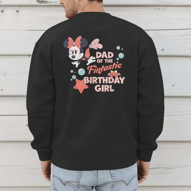 Disney Minnie Mouse Mermaid Dad Of The Birthday Girl Men's Sweatshirt Back Print