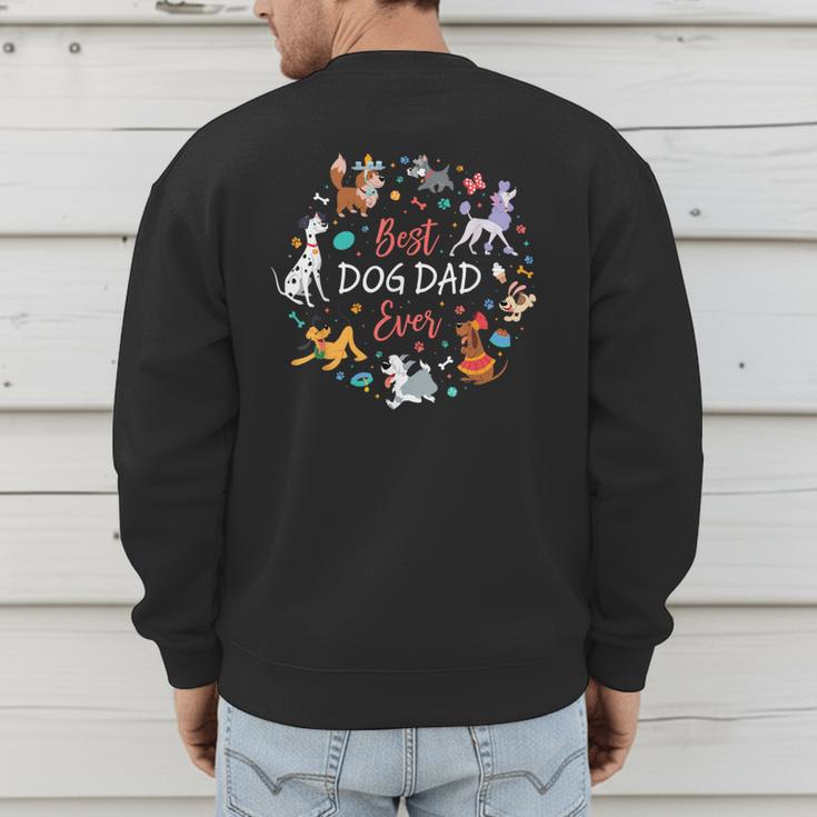 Disney Pet Parent Father’s Day Disney Dogs Best Dog Dad Ever Men's Sweatshirt Back Print