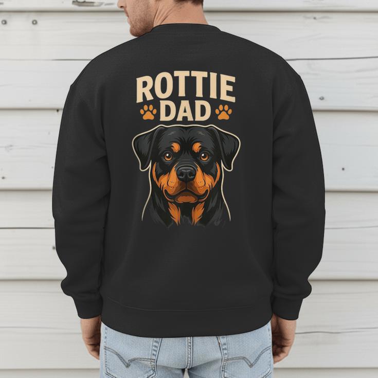 Dog Owner Dad Rottweiler Rottie Dad Men's Sweatshirt Back Print