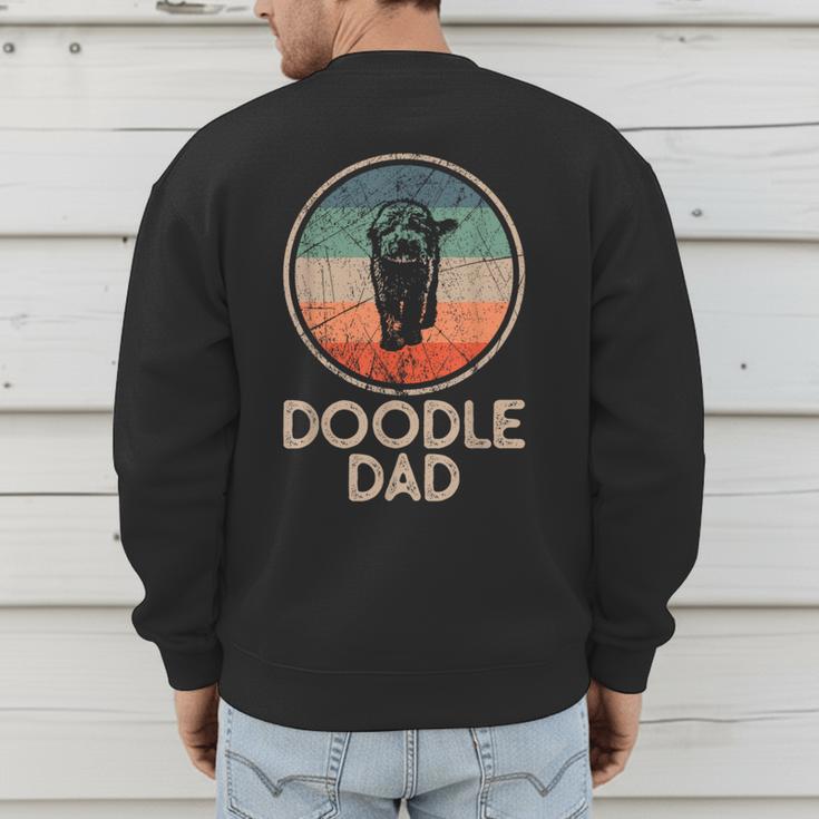 Doodle Dog Vintage Doodle Dad Small Men's Sweatshirt Back Print
