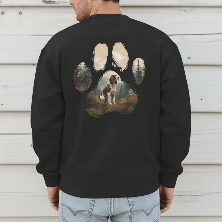 English Springer Spaniel Mountain Paw Dog Mom Dad Men's Sweatshirt Back Print English Springer Spaniel Mountain Paw Dog Mom Dad Men's Sweatshirt Back Print