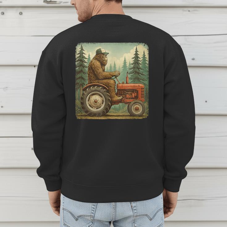 Farmer Men Tractor Rancher Farm Dad Distressed Men's Sweatshirt Back Print