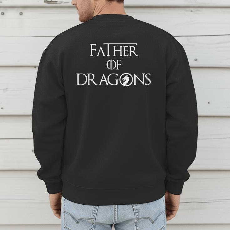 Father Of Dragons Shirt Fathers Day Best For Dad Men's Sweatshirt Back Print