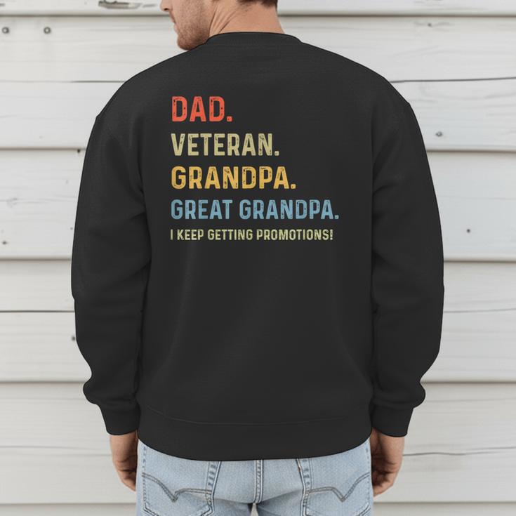 Fathers Day Dad Veteran Grandpa Great Grandpa Men's Sweatshirt Back Print Fathers Day Dad Veteran Grandpa Great Grandpa Men's Sweatshirt Back Print