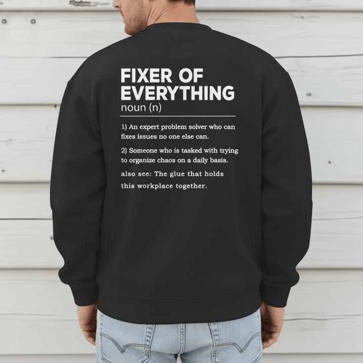 Father's Day For Office Dad Fixer Of Everything Men's Sweatshirt Back Print