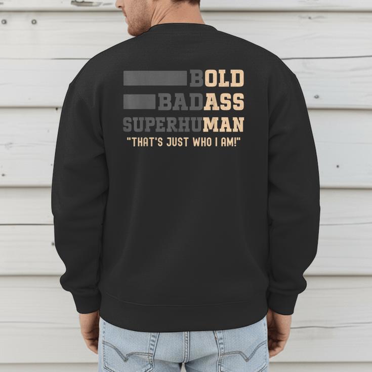 Fathers Day Old Man Retirement Tee Gag For Dad Men's Sweatshirt Back Print