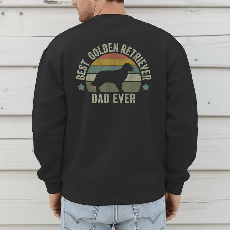 Golden Retriever Dad Dog Shirt Fathers Day Doggy Men's Sweatshirt Back Print