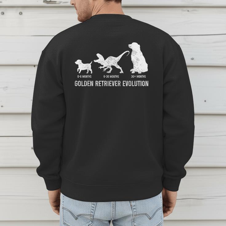 Golden Retriever Mom Dad Puppy Dog Owner Dog Lover Men's Sweatshirt Back Print
