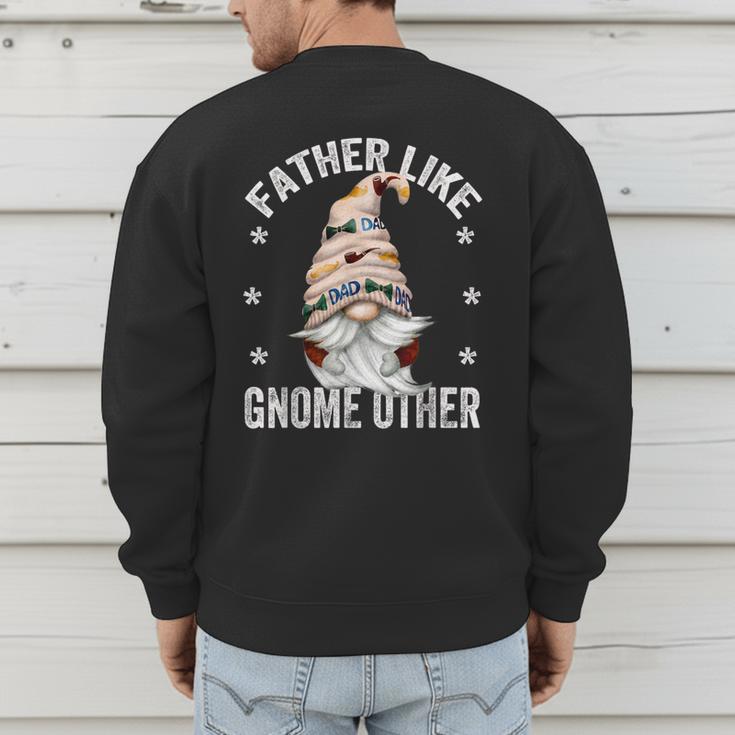 Grandpa Fathers Day Gnome For Men And Best Dad Pun Men's Sweatshirt Back Print