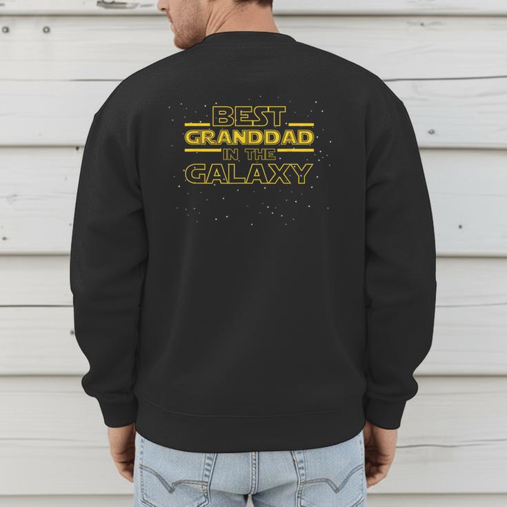 Grandpa Granddad Shirt Best Granddad In The Galaxy Men's Sweatshirt Back Print
