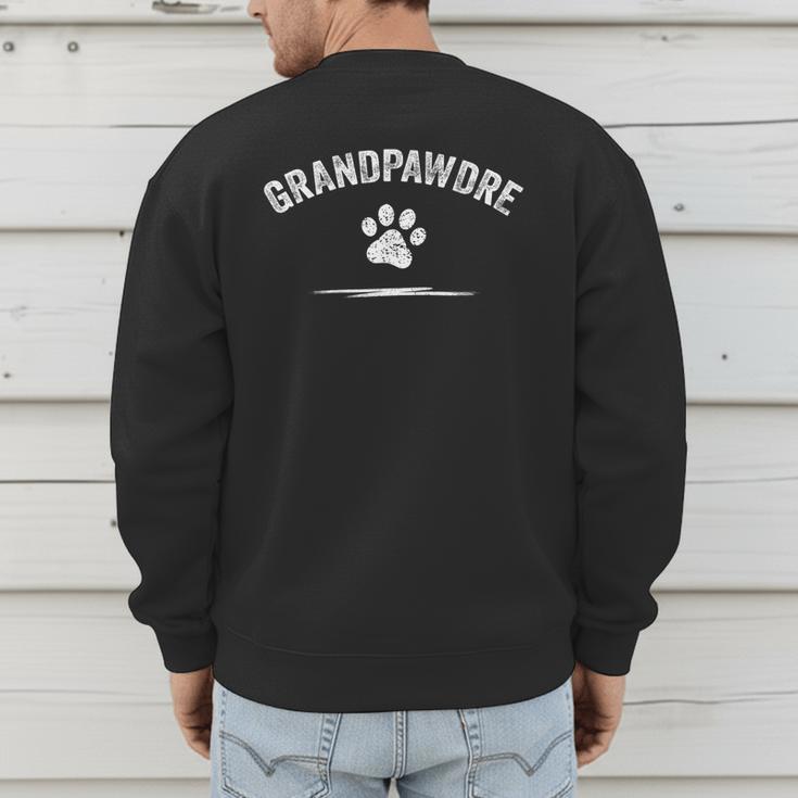 Grandpawdre Dog Dad Shirt Grandpa Cat Dad Father's Day Men Men's Sweatshirt Back Print Grandpawdre Dog Dad Shirt Grandpa Cat Dad Father's Day Men Men's Sweatshirt Back Print