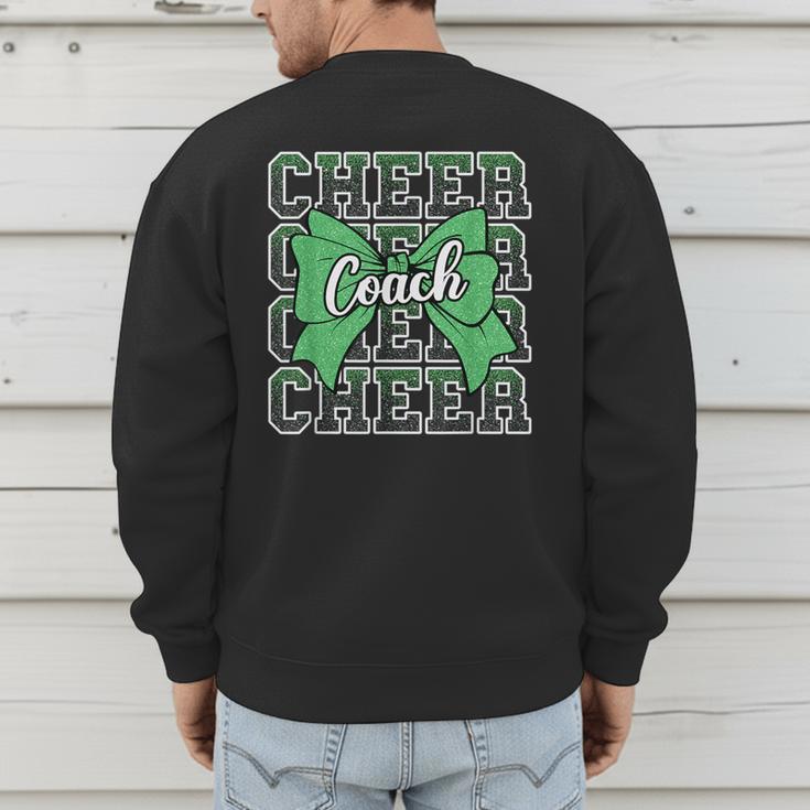 Green Sport Loud Proud Cheer Coach Dad Father's Day Men's Sweatshirt Back Print