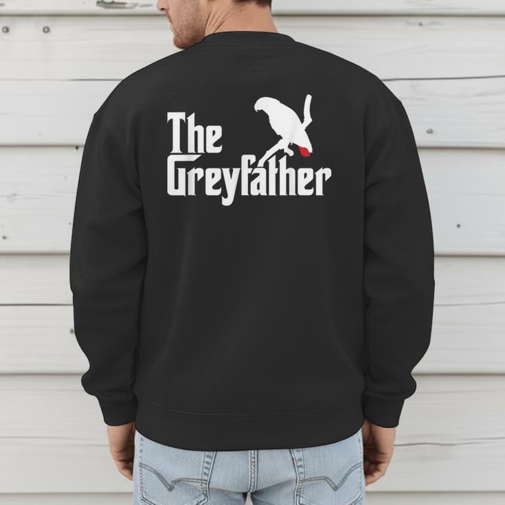 The Greyfather African Grey Parrot Lovers Bird's Dad Men's Sweatshirt Back Print The Greyfather African Grey Parrot Lovers Bird's Dad Men's Sweatshirt Back Print