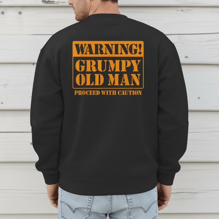 Grumpy Old Man Tee Shirt For Grandfathers Dads Father's Day Men's Sweatshirt Back Print