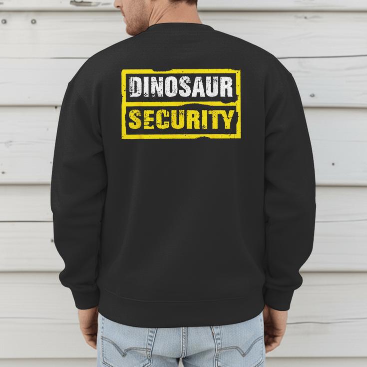 Halloween Adult Costume Dinosaur Security Dad Mom Men's Sweatshirt Back Print