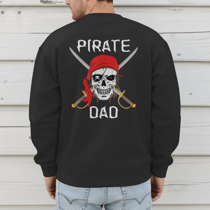 Halloween Pirate Skull Apparel Pirate Dad V-Neck Short Sleeve Cotton 100 T-Shirt Small Men's Sweatshirt Back Print