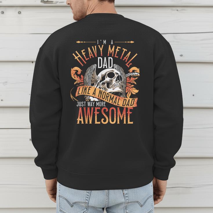 Heavy Metal Cooler Dad Punk Rock Music Lover Men's Sweatshirt Back Print