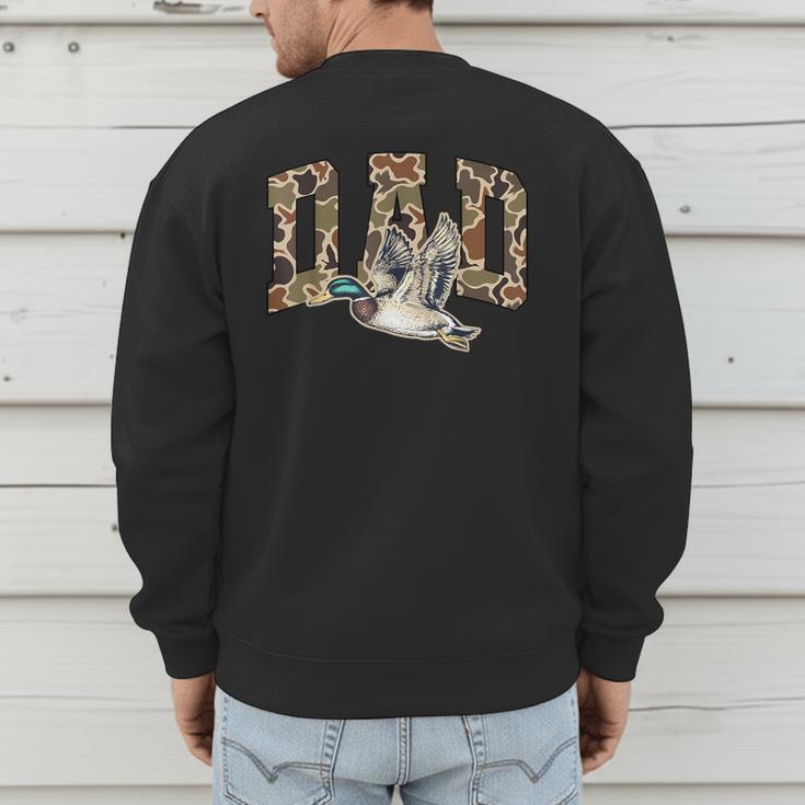 Hunting Dad Duck Camouflage Camo Preppy Camo Dad Camo Men's Sweatshirt Back Print