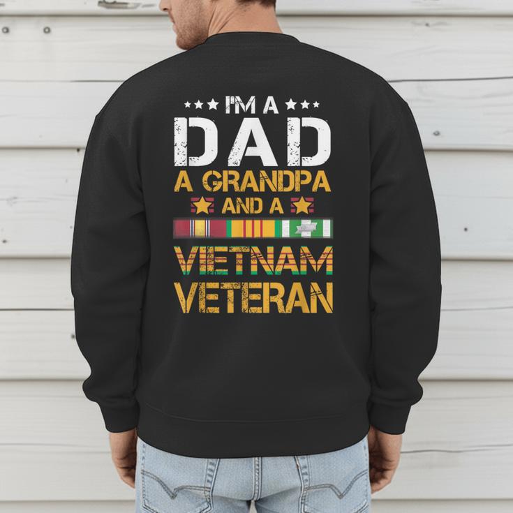 I'm A Dad Grandpa And A Vietnam Veteran US Army Vet Men's Sweatshirt Back Print