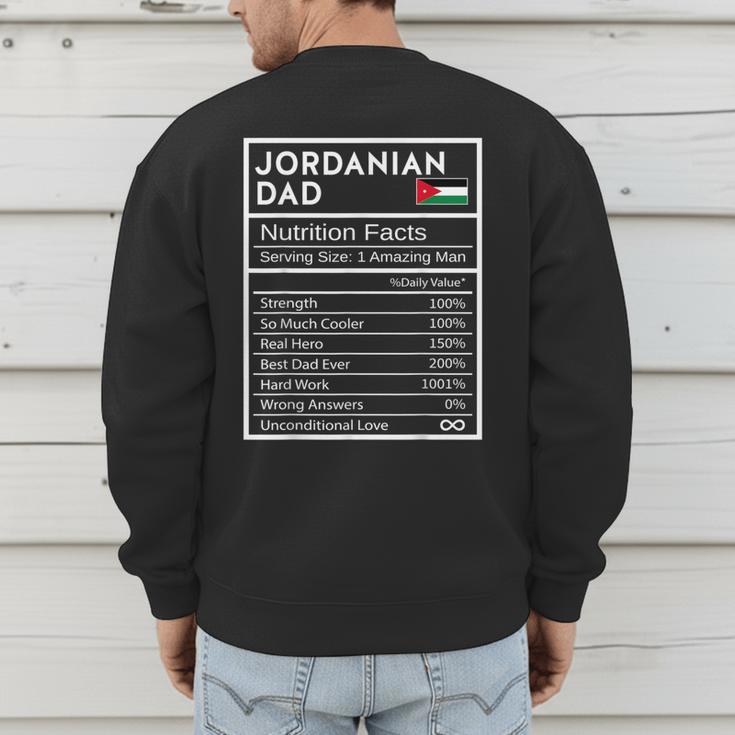 Jordanian Dad Nutrition Facts National Pride For Dad Men's Sweatshirt Back Print Jordanian Dad Nutrition Facts National Pride For Dad Men's Sweatshirt Back Print