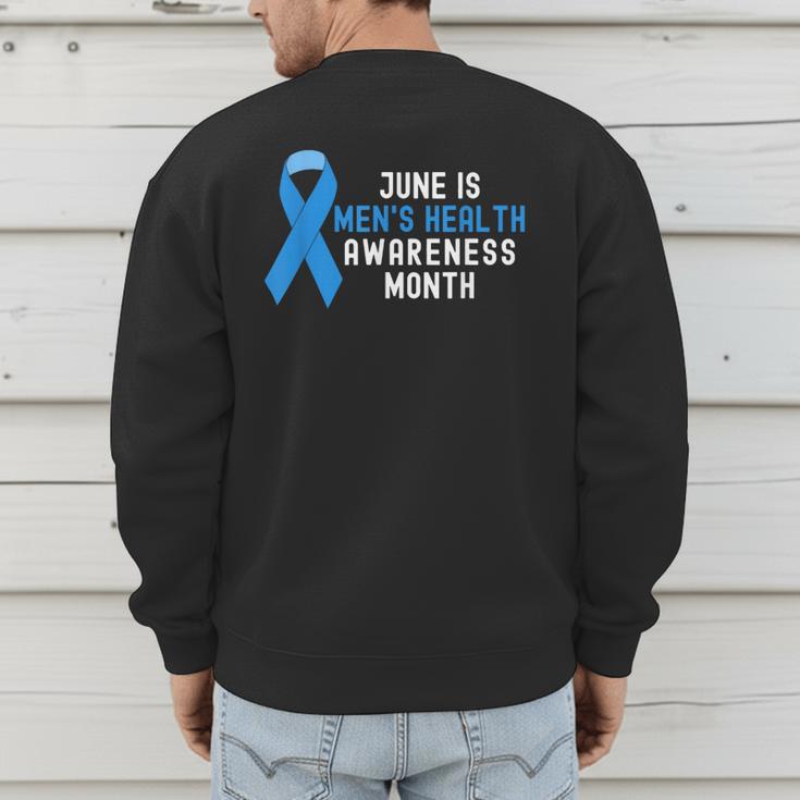 June Is Men’s Health Awareness Month Ribbon For Dad Grandpa Men's Sweatshirt Back Print
