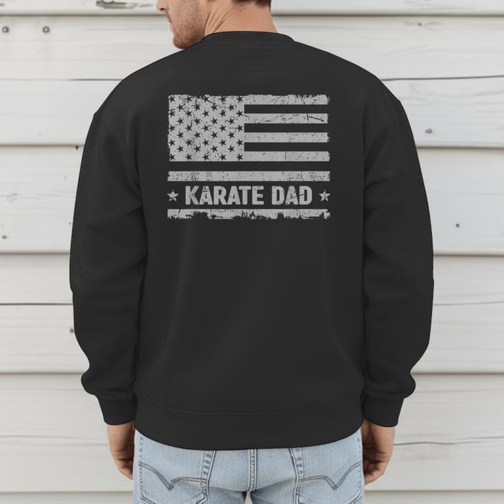 Karate Dad America US Flag Patriot Vintage Men's Sweatshirt Back Print