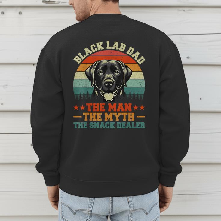 Labrador Retriever Dad Black Lab Dad Men's Sweatshirt Back Print