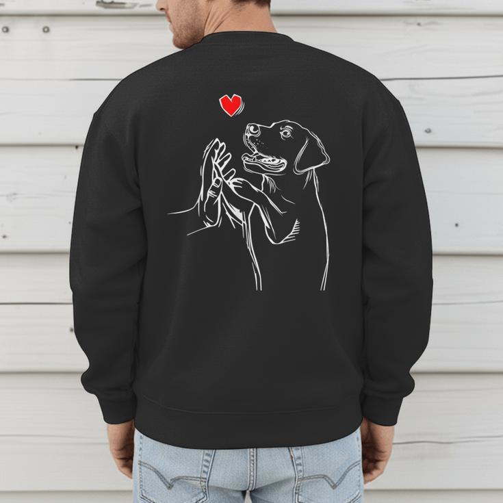 Labrador Retriever Golden Lab Dad Mom Men's Sweatshirt Back Print
