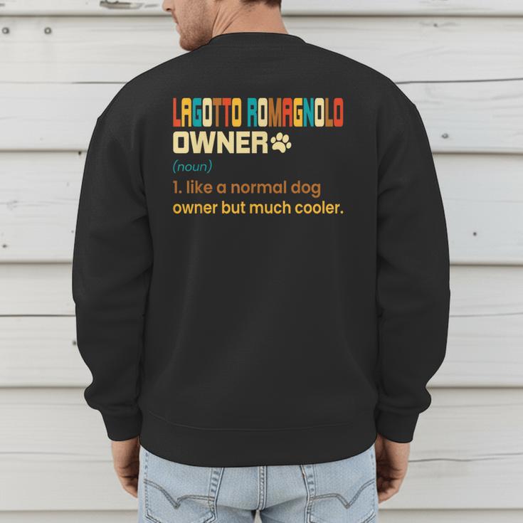 Lagotto Romagnolo Vintage Retro Dog Mom Dad Men's Sweatshirt Back Print