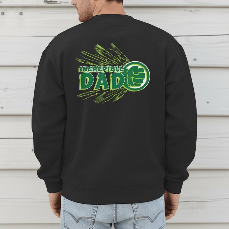 Marvel Hulk Incredible Dad Family Trip Vacation Father's Day Men's Sweatshirt Back Print