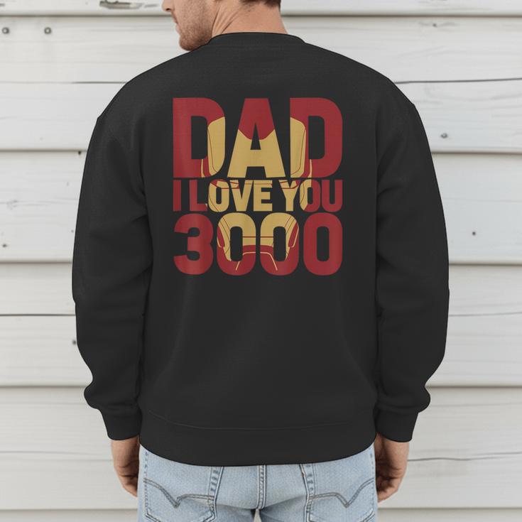 Marvel Iron Man Dad I Love You 3000 Text Fill Father's Day Small Men's Sweatshirt Back Print Marvel Iron Man Dad I Love You 3000 Text Fill Father's Day Small Men's Sweatshirt Back Print