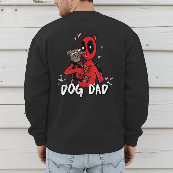 Marvel Super Heroes Pets Deadpool Loves Dogpool Dog Dad Men's Sweatshirt Back Print Marvel Super Heroes Pets Deadpool Loves Dogpool Dog Dad Men's Sweatshirt Back Print