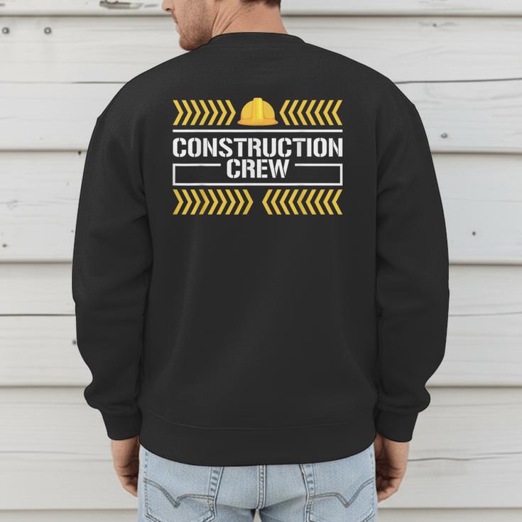 Matching Boys And Dad Mom Construction Digger Birthday Party Men's Sweatshirt Back Print Matching Boys And Dad Mom Construction Digger Birthday Party Men's Sweatshirt Back Print